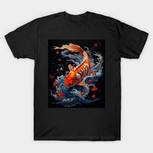 Japanese Art Samurai Aesthetic Koi Fish T-Shirt